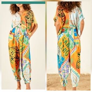 FARM Rio Multicolor Animal Print Jumpsuit